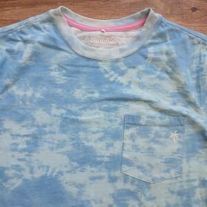 Chubbies Shirt Mens Medium Blue Tie Dye Cloud Print‎ T-Shirt Tee Cotton Blend